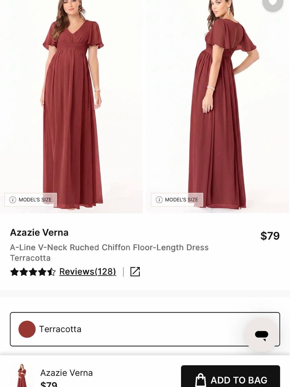 Azazie Verna Terracotta Dress